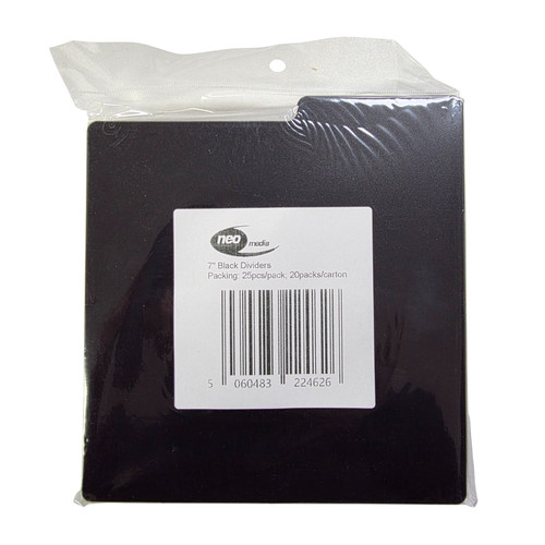 Black vinyl singles - 7",