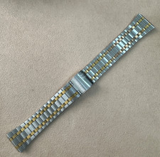 Bracciale per orologio Zenith anni 80 acciaio oro anse 19mm