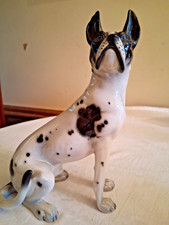 CANE IN PORCELLANA ALANO ARLECCHINO MARCA RONZAN MADE IN ITALY954/2