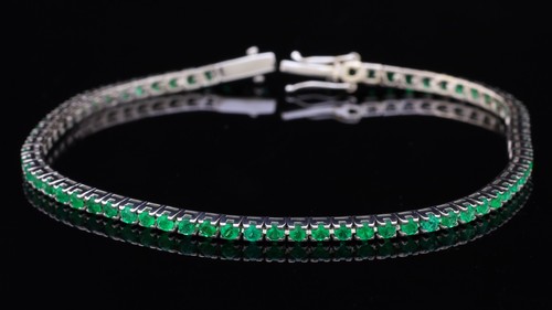 Bracciale tennis oro bianco - in,