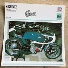 Greeves 250 Corso Silverstone 1968 Carta Moto Collezione Atlas UK
