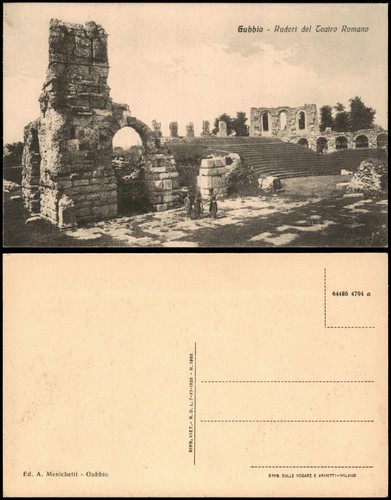 Cartolina gubbio ruderi - gubbio,
