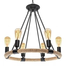 RUSTIC ROUND HEMP AND METAL