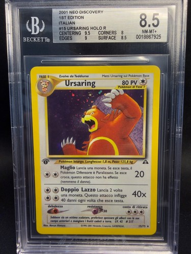 Pokémon card ursaring - pokémon, 15/75