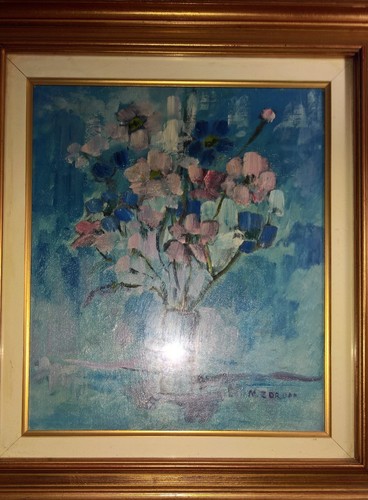 Dipinto olio vaso - -,