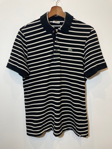 Lacoste polo righe nero - lacoste,, e
