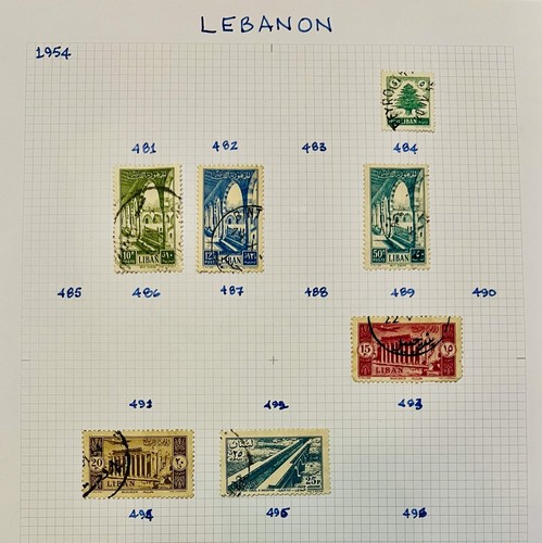 Francobolli libano 1953 - 1953, lotto