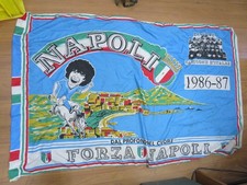 BANDIERA NAPOLI 1986 1987 CAMPIONE D'ITALIA dal profondo del cuore MARADONA di