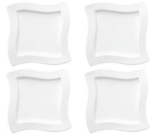 Villeroy & Boch NewWave Set Di 4 Piatti Da Colazione 24x24cm Bianco Porcellana