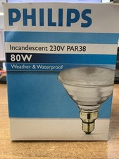  !! PHILIPS Incandescenza  Riflettore  PAR38 80W FLOOD 30º E27 Lampada Vetro 
