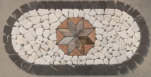Rosone mosaico anticato marmo - rosone,