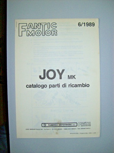 Fantic motor joy - motor, catalogo