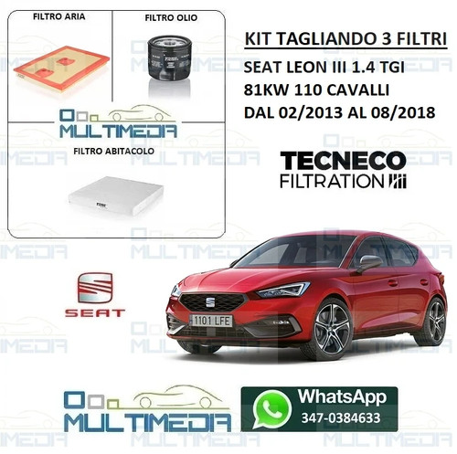 Kit filtri tecneco seat leon - 3,
