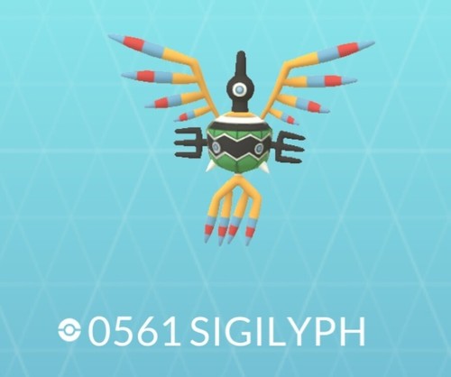Pokémon regional sigilyph - pokémon, go