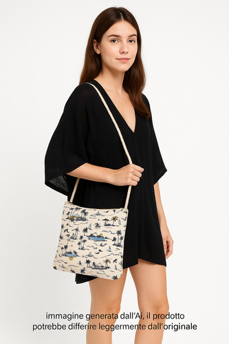 Kiabi borsa tela ecru sport - in,