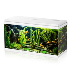 Simply 100 Acquario Completo, Doppia Luce Led, Filtro E Riscaldatore, Bianco