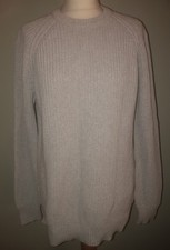 Brandy Melville maglione donna grigio chiaro 100% cotone oversize taglia OSFA