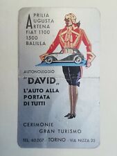 CALENDARIETTO APRILIA AUGUSTA ARTENA FIAT 1000 BALILLA AUTO MACCHINA LIBERTY 