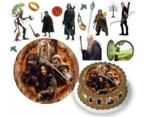 Il Signore degli Anelli Commestibile Zucchero Immagine Torta Topper + 4 Muffin