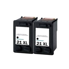 2 cartucce inchiostro nero per HP F325 F335 F340 F350 F4180 F4185 F4188 F4190 21XL