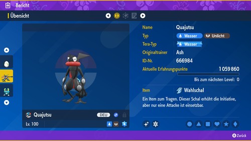 Pvp shiny quajutsu - 6iv, lvl