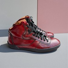Sneakers alte Bally Red Burgundy da uomo Eroy in pelle taglia US 90