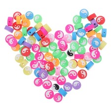  100 Pcs Perline Ceramica Braccialetti Ciondoli Floreali Perle Di Lettera