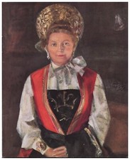 STAMPA 1938 COSTUME DI GRESSONEY GUIDO TALLONE PITTORE CULTURA WALSER ròtanketò