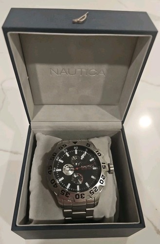 Nautica silver tone steel band - nautica, silver-tone