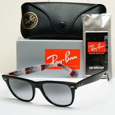 Occhiali da sole Ray-Ban Wayfarer RB 2140 nero grigio sfumato 1318/3A 54 mm grandi