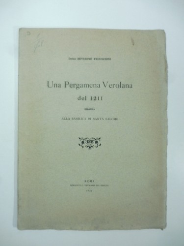 Una pergamena verolana - , del