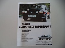 advertising Pubblicità 1980 FORD FIESTA SUPER SPORT