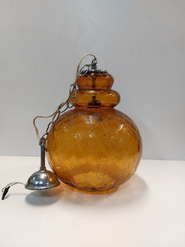 Lampadario vetro arancione - lampadario,