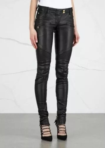 Pantalone donna pelle nero