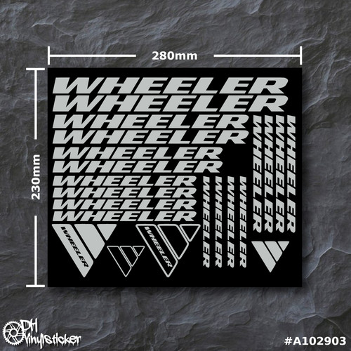 Wheeler set adesivi - wheeler, grigio