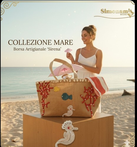 Borsa mare iuta - iuta, artigianale