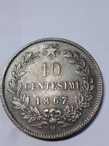 Centesimi 1867 zecca h - 10,