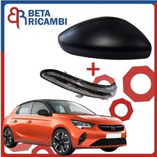 Calotta Specchietto Retrovisore Opel Corsa F Destro Dx Guida Nero + Freccia