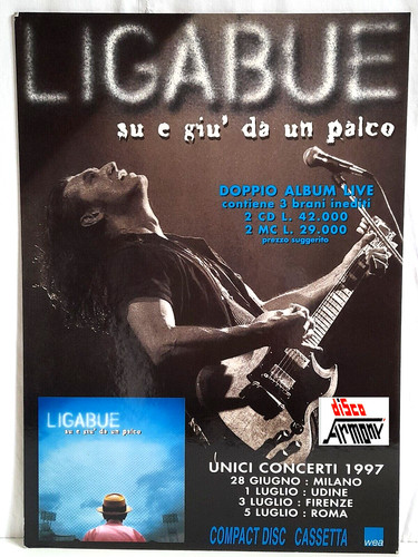 Ligabue giù da - , su