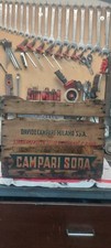 Vecchia Cassa Cassetta in Legno Vintage Della Campari Soda