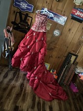 Wedding Dress, Size 10,Red