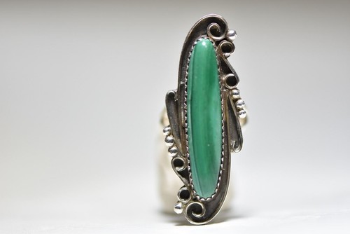 Anello lungo navajo malachite - navajo,