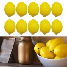 Set 10 Limoni in Schiuma Artificiale per Piatti Frutta Decorativi e Foto