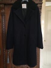 ZARA CAPPOTTO GIACCA LANA PELLICCIA BLU MARINO TOP M S 38 36 MICHAEL KORS MIU TOP NUOVO