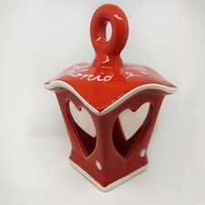 Lanterna per candela luminosa Natalizia in Ceramica Vietri Made in Italy a Mano 