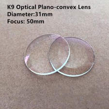 Obiettivo 31mm K9 Vetro Ottico Convesso 50mm Focus Obiettivo Piano-Convesso per Esperimento 2p