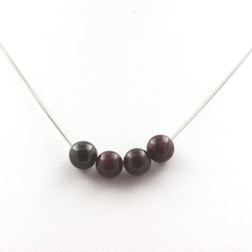 Collana perle granato mm - collana,