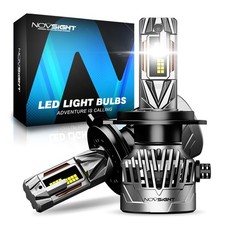NOVSIGHT H4 LED Auto - 40000LM 130W H4 lampadine per fari con ventola, (t2B)
