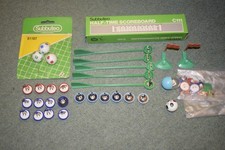 Lotto Lavoro Subbuteo Calciatori 18 Giocatori Palline Scoreboard Custodi Vintage