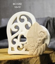 Bomboniera DOLCICOSE  cuore CRESIMA Bimbo bimba misura 10 × 10 cm